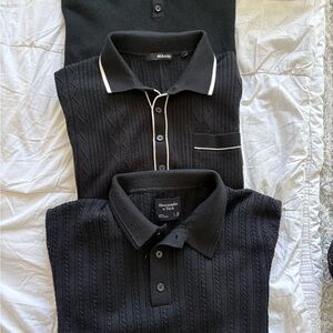 Murano Black Casual Button Down Shirt